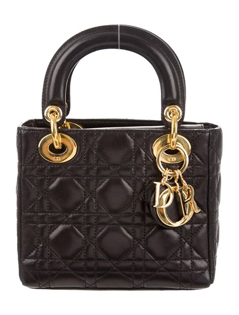 lady dior mini black silver|Lady Dior designer bags.